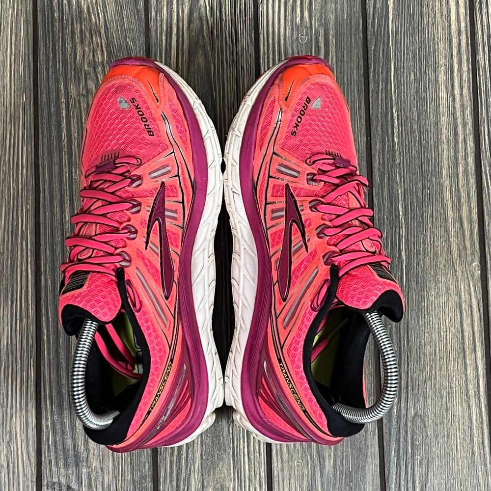 Brooks Transcend Running Shoes Womens 7 Pink Ultimate Ride Sneakers 1201501B878 - Picture 6 of 10